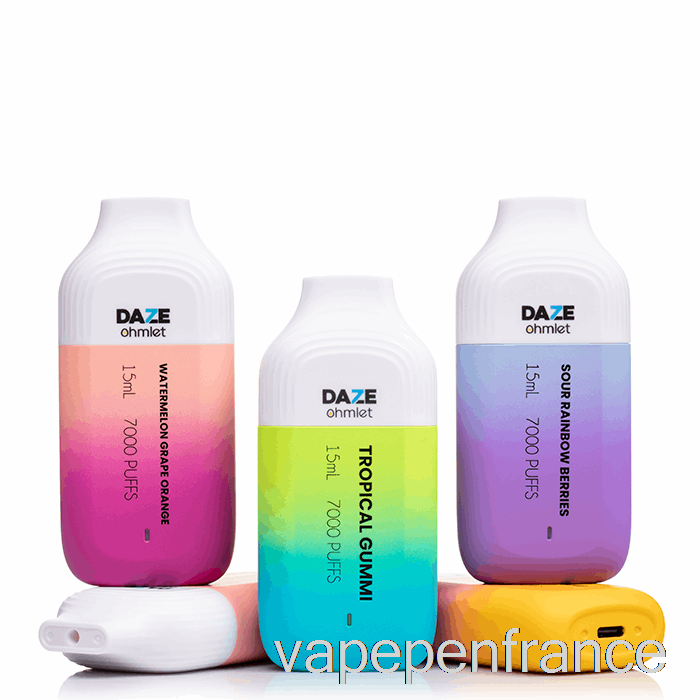 7 Daze Ohmlet 7000 Stylo Vape Jetable Pour Gâteau Aux Myrtilles